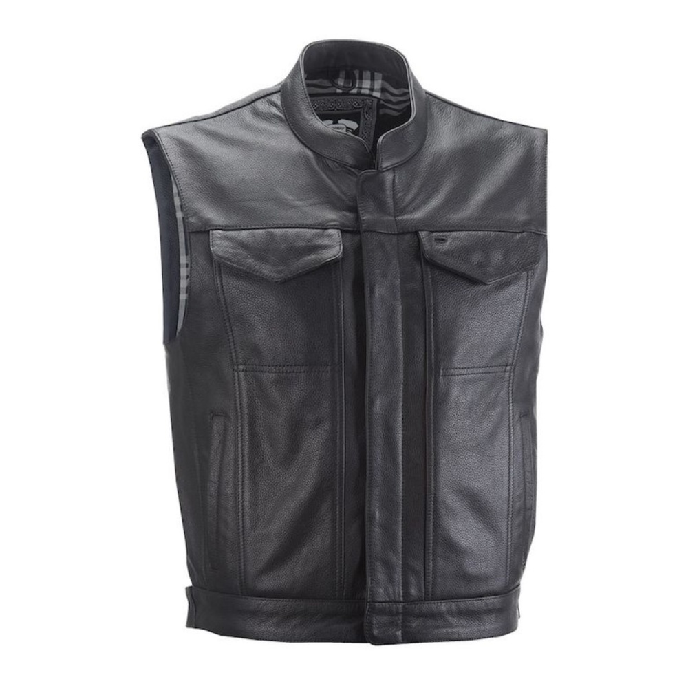 NWT Highway 21 Magnum Vest - Black Leather Motorcycle Jacket